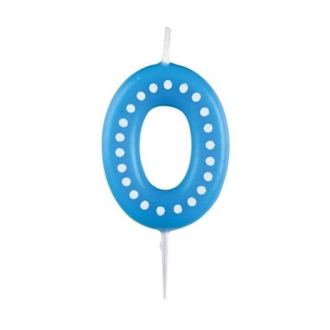 Świeczka cyferka 0 kropki i paski