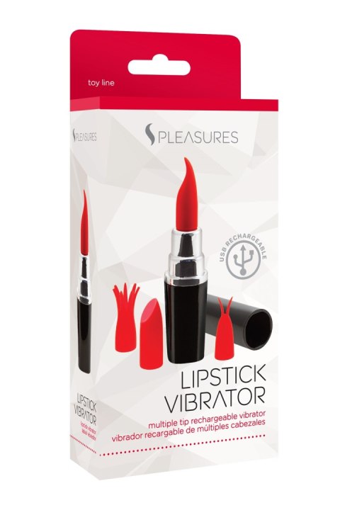 WIBRATOR LIPSTICK VIBRATOR - BLACK/RED 37-0010