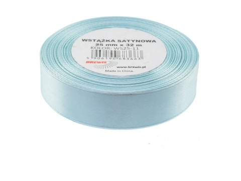 Wstążka satynowa jasna błękitna 25mmx32m