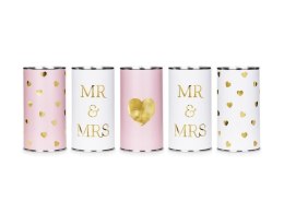 Puszki weselne Mr&Mrs 14x7cm 5szt