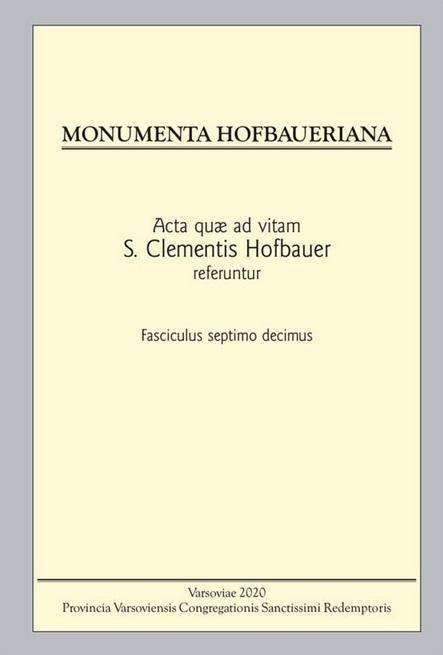 Monumenta Hofbaueriana Tom 17