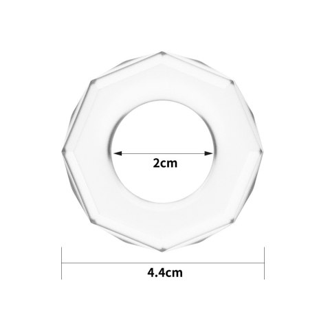 PIERŚCIEŃ POWER PLUS COCKRING PRZEZROCZYSTY 24-0359