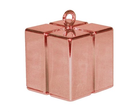 Ciężarek do balonów Prezent różowo-złoty 120g