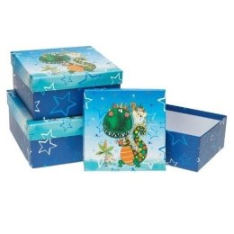 Pudełko prezentowe 3szt smok ROZETTE