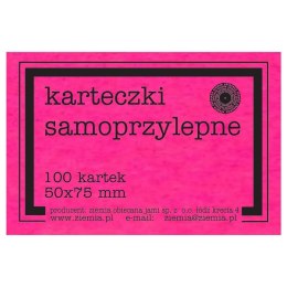 Karteczki samoprzylepne Fluo 50x75mm 100K róż