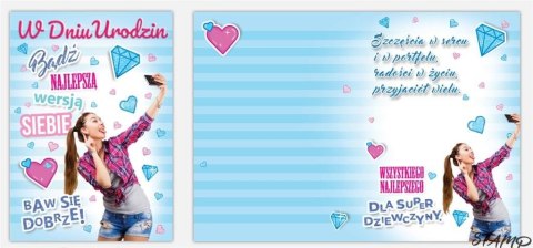 Karnet Bueno B6 + koperta wzór nr 01 Urodziny