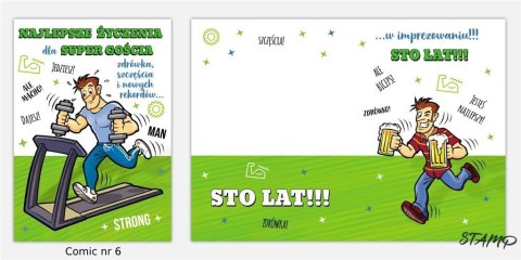 Karnet Comic B6 + koperta wzór nr 06