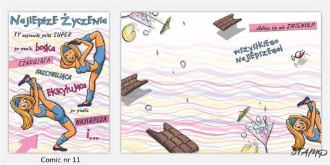 Karnet Comic B6 + koperta wzór nr 11