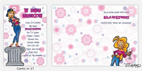 Karnet Comic B6 + koperta wzór nr 17