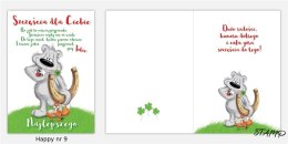 Karnet Happy B6 + koperta wzór nr 09