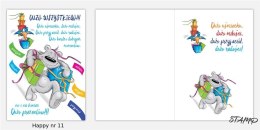 Karnet Happy B6 + koperta wzór nr 11