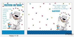 Karnet Happy B6 + koperta wzór nr 18