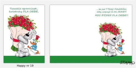 Karnet Happy B6 + koperta wzór nr 19