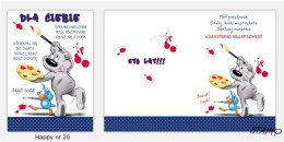 Karnet Happy B6 + koperta wzór nr 20