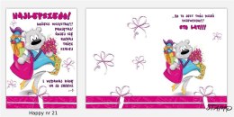 Karnet Happy B6 + koperta wzór nr 21