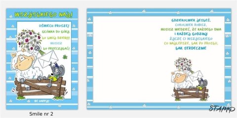 Karnet Smile B6 + koperta wzór nr 02