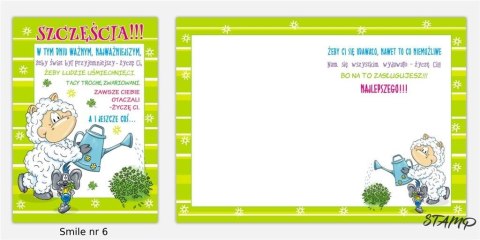 Karnet Smile B6 + koperta wzór nr 06