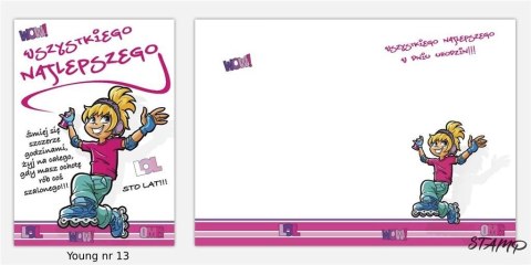 Karnet Young B6 + koperta nr 013