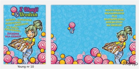 Karnet Young B6 + koperta wzór nr 010 Urodziny