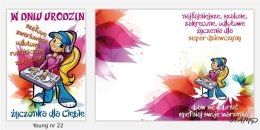 Karnet Young B6 + koperta wzór nr 022 Urodziny