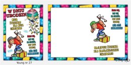 Karnet Young B6 + koperta wzór nr 027 Urodziny