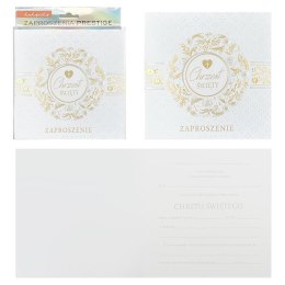 Zaproszenie Chrzest 5szt