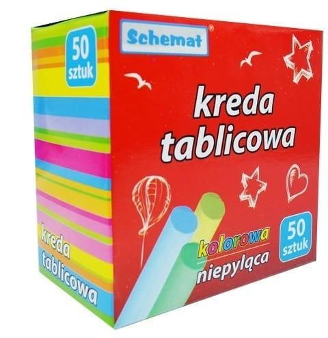 Kreda tablicowa 50szt kolor