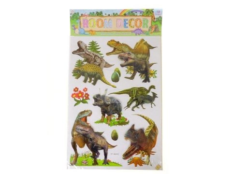 Naklejki 3D na ścianę dinozaury MIX