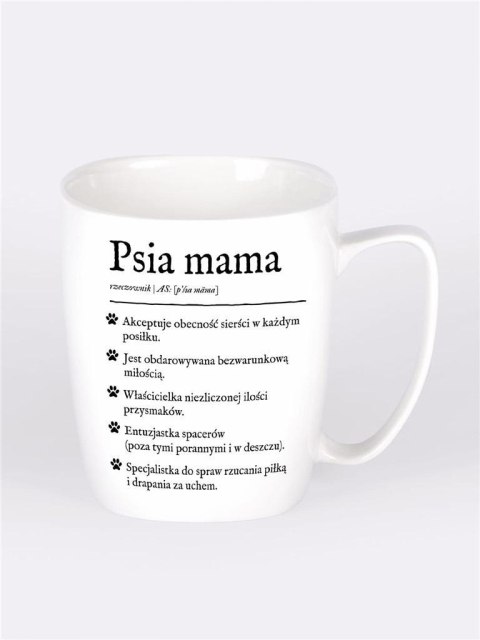 Kubek ceramiczny biały Psia mama