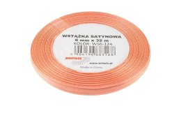 Wstążka satynowa łososiowa 6mmx32m