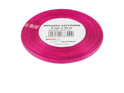 Wstążka satynowa purpura 6mmx32m