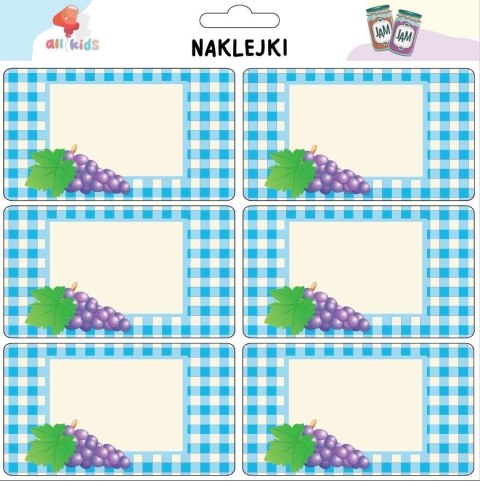 Naklejki na przetwory i przyprawy Owoce