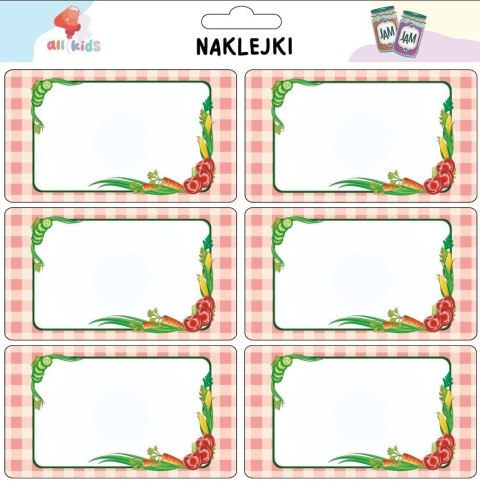 Naklejki na przetwory i przyprawy Warzywa