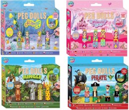 Zestaw drewnianych laleczek do malowania Piraci