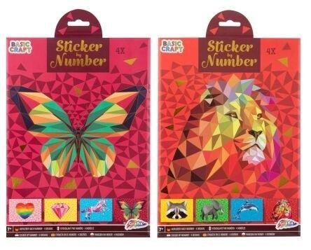 Naklejanie po numerach A4 Motyl