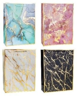 Torebka ozdobna Marmur 26x32x10cm mix ROZETTE