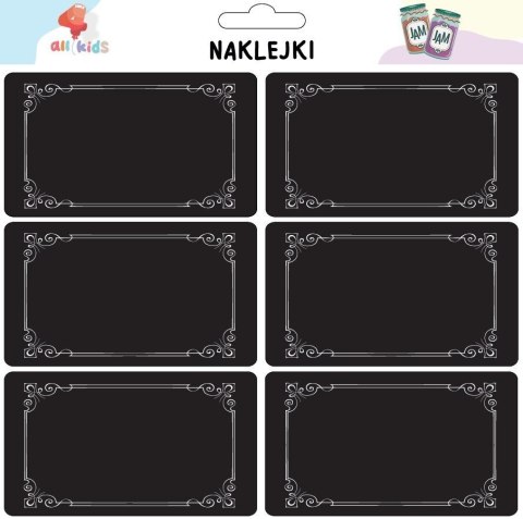 Naklejki na przetwory i przyprawy Czarne