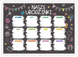 Kalendarz urodzinowy - Tablica kredowa