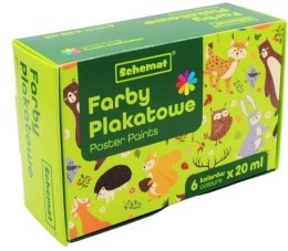 Farby plakatowe 20ml 6 kolorów