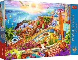 Puzzle 1000 Z wizytą na Santorini TREFL