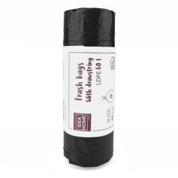 Worki z taśmą ściągającą 60l czarne 40szt