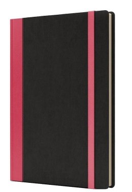 Notatnik B5 Pro L kropki czarny/różowy