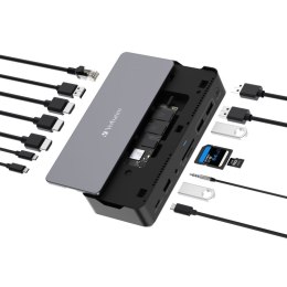 VERBATIM USB-C PRO DOCKING STATION 15P SSD SLOT USB-C GEN2 4 x USB-A 2 x HDMI 8K DP RJ45 CDS-15S 32173