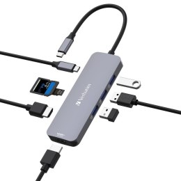 VERBATIM KONCENTRATOR USB-C PRO 8 PORT HUB 2 x HDMI 4K SD 3.2 GEN1 CMH-08 32151