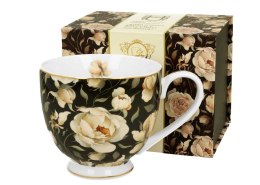 Porcelanowy kubek na stopce English Roses Black 530 ml