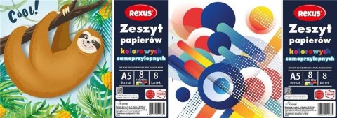 Zeszyt papierów kolor. samoprzylep. A5/8K (10szt)