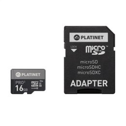 PLATINET microSDHC + ADAPTER SD 16GB class10 U3 90MB/s [44001]