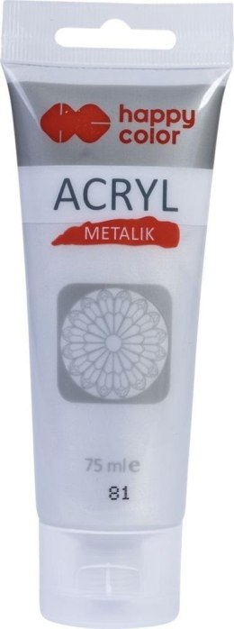Farba akrylowa 75ml srebrna HAPPY COLOR