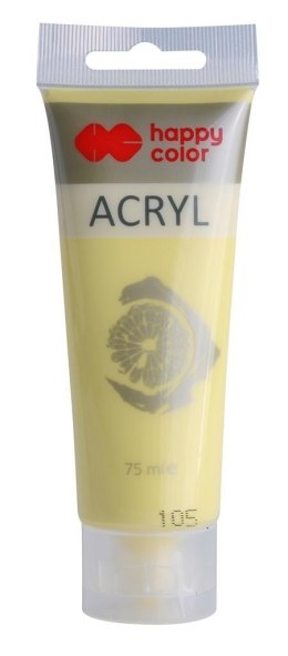 Farba akrylowa 75ml żółta pastel HAPPY COLOR
