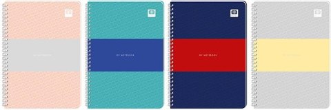 Kołozeszyt A5/80K kratka BB pastel mix